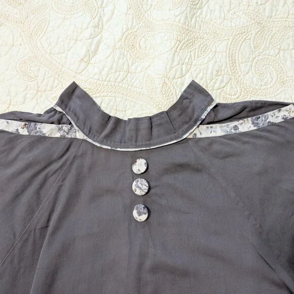 Annie Greenabelle seamed circle skirt Sz. 8 Grey - Picture 7 of 7